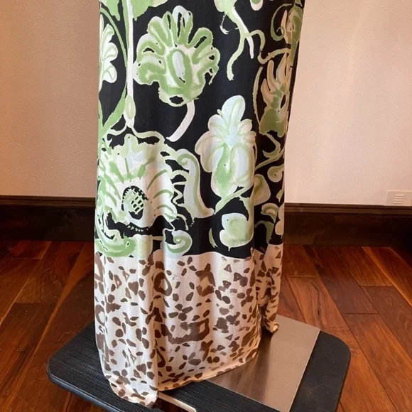 Emilio Pucci Black and Green Floral Wedding Dress - Picture 7 of 15